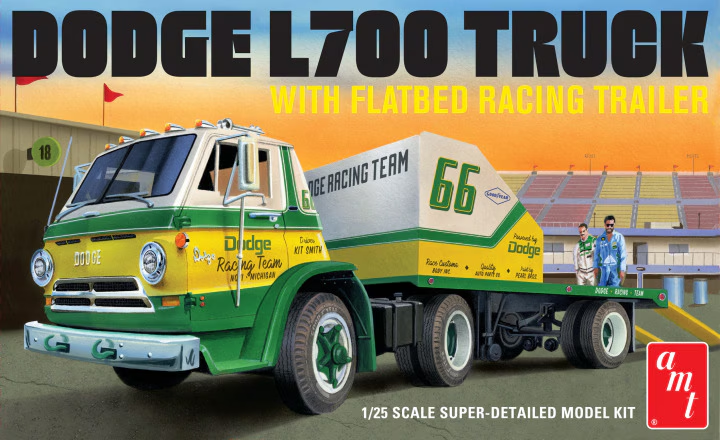 Amt 1/25 '66 Dodge L700 w/trailer