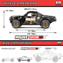 MOJAVE GROM 223S BLX Brushless 4X4 Small Scale Desert Truck RTR, Black by ARRMA