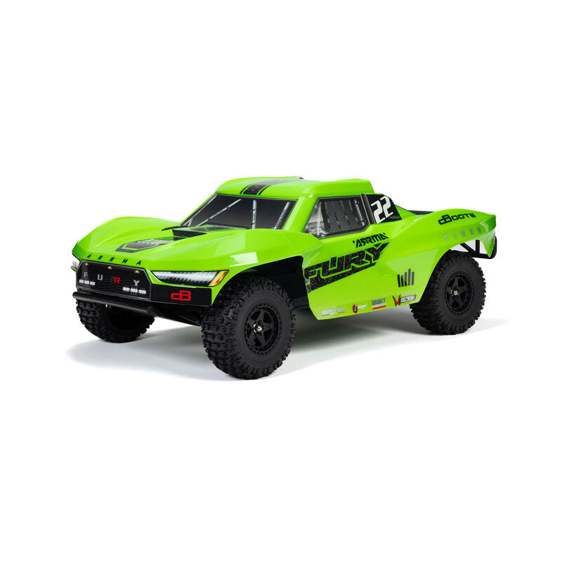 1/10 FURY MEGA 550 2WD Short Course Truck RTR, Green (Requires Batt and Ch)