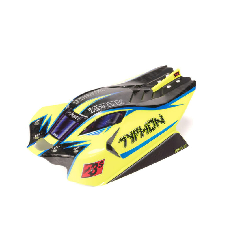 TYPHON 4x4 Clipless Painted Decaled Body (Yellow) by Arrma