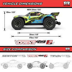 1/10 VORTEKS 223S BLX Brushless 4X4 Stadium Truck RTR with DSC, Teal by ARRMA