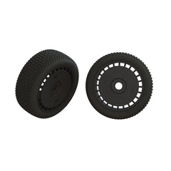 dBoots Exabyte Tire Set Glued Black (1 Pair) Fits 17mm Hex 1/8 Typhon by ARRMA