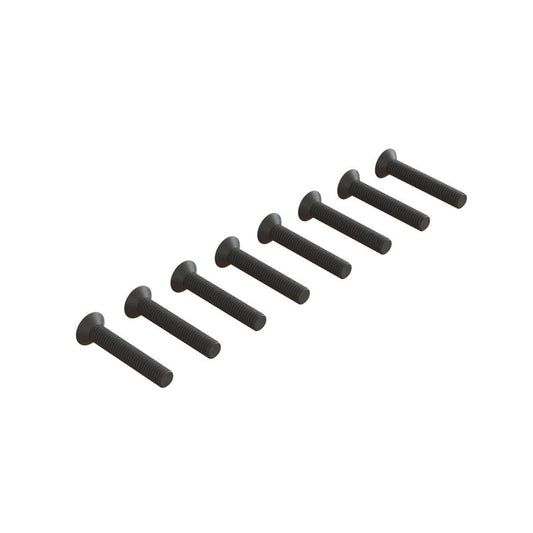 Flat Head Hex Machine Screw M3x18mm (10)