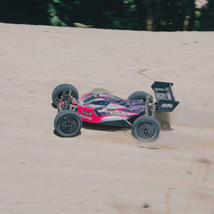 1/8 TLR Tuned TYPHON 4WD Roller Buggy, Pink/Purple By Arrma