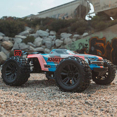 1/8 KRATON 6S V6 4X4 BLX Brushless Speed Monster Truck RTR, Blue/Orange by ARRMA