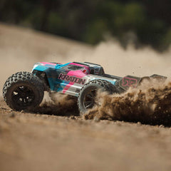 1/8 KRATON 6S V6 4X4 BLX Brushless Speed Monster Truck RTR, Blue/Pink by ARRMA