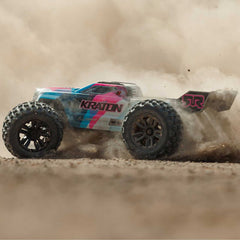 1/8 KRATON 6S V6 4X4 BLX Brushless Speed Monster Truck RTR, Blue/Pink by ARRMA