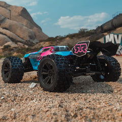 1/8 KRATON 6S V6 4X4 BLX Brushless Speed Monster Truck RTR, Blue/Pink by ARRMA