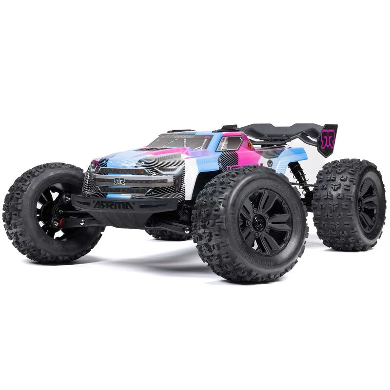 1/8 KRATON 6S V6 4X4 BLX Brushless Speed Monster Truck RTR, Blue/Pink by ARRMA