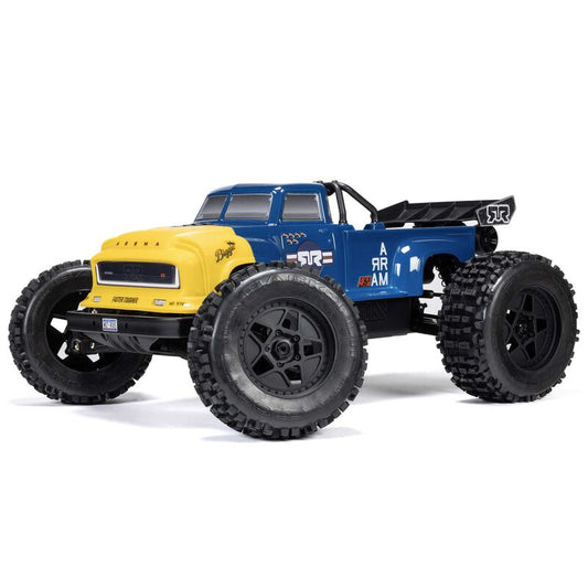 1/8 NOTORIOUS 6S V6 4X4 BLX Brushless Stunt Truck RTR, Blue by ARRMA