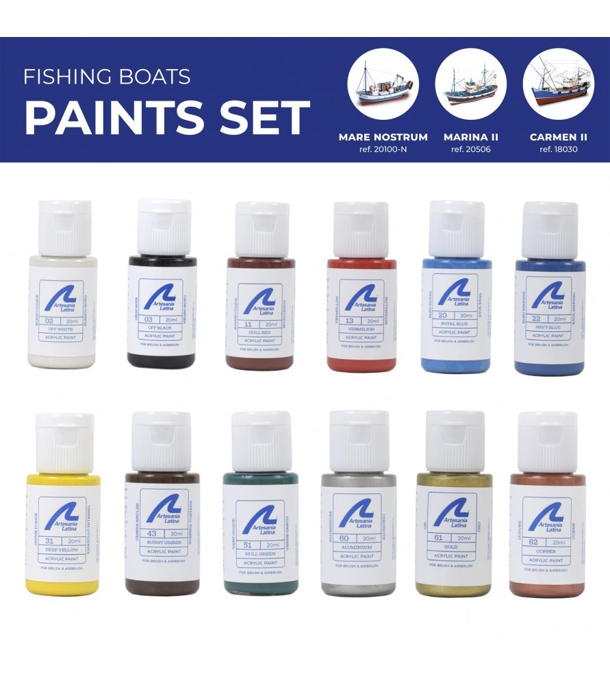 Artesania Paint Set 3: FshngBts(12x 20ml