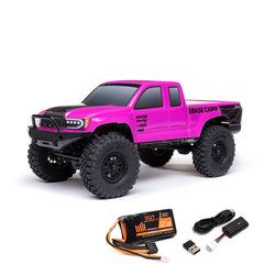 1/24 SCX24 Base Camp 4WD Rock Crawler Brushed RTR with Battery & Charger, Pink