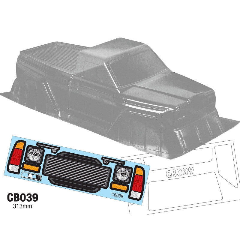 1/10 Crawler Truck Warloard WB 313mm , Width 195mm