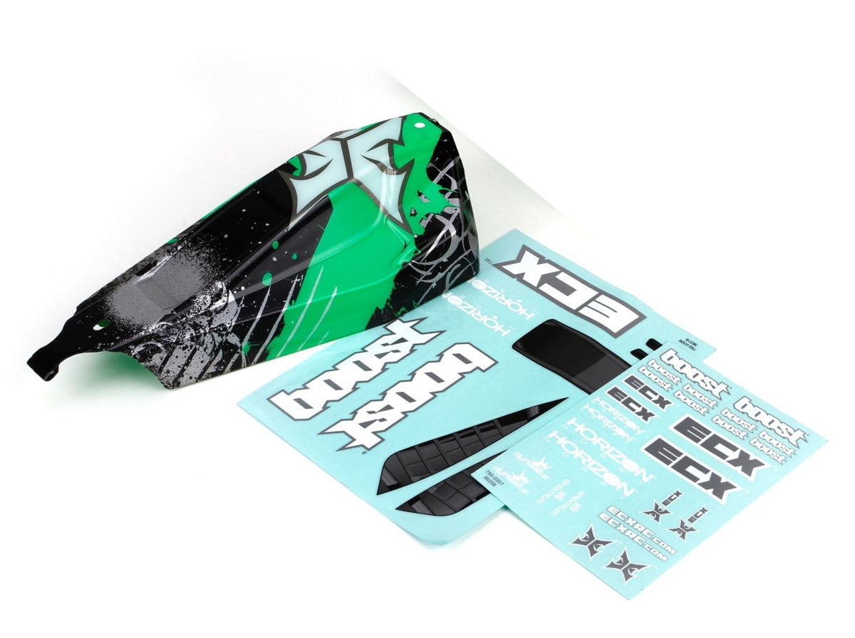 Body/Wing, Black/Green: 1:10 2wd Boost-Scratch-N-Dent *Missing Wing*