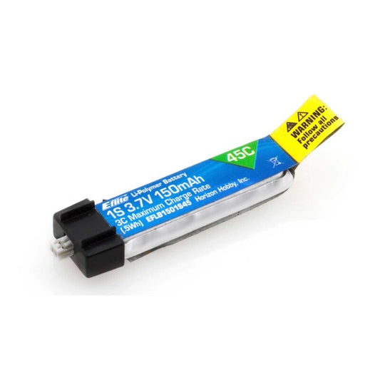 150mAh 1S 3.7V 45C LiPo Battery