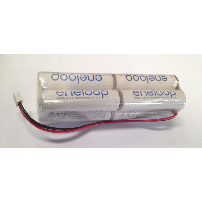 9.6V 2550mAh Eneloop Tx Square Pack w/CE-S plug Suite DX6/7. Clear Shrink