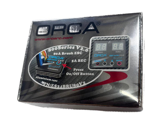 800 Series 80A V2 Brushed ESC With LED Program Card by ORCA