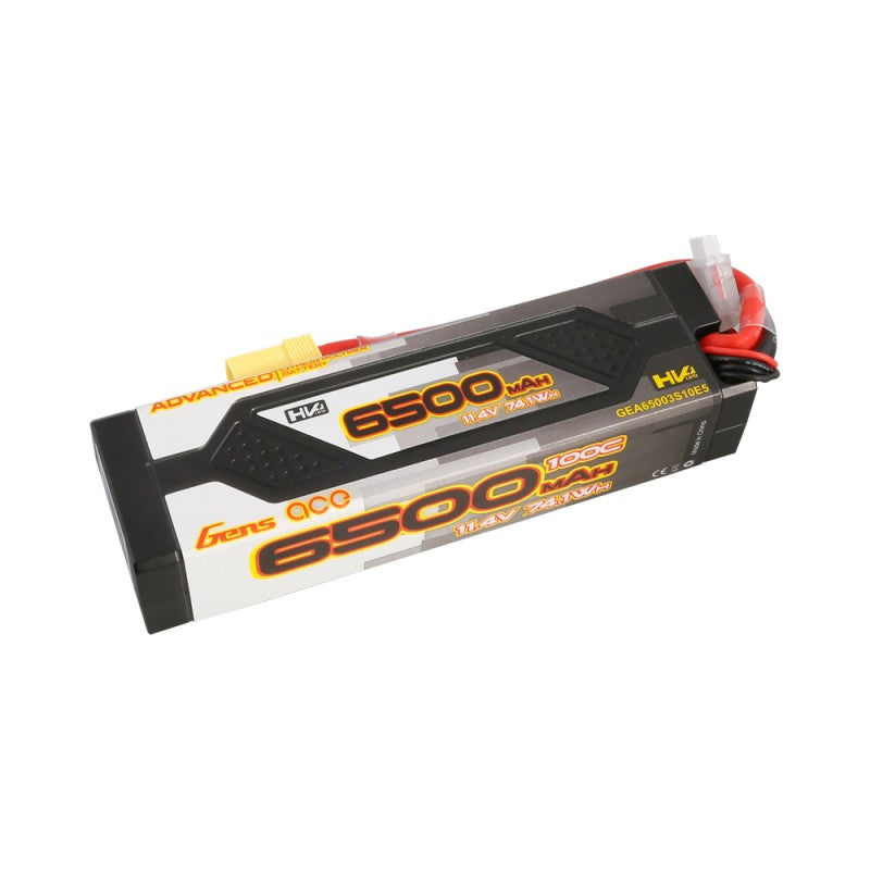 Gens ace Advanced 6500mAh 11.4V 100C 3S1P HardCase Lipo Battery Pack 60# with