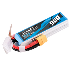 Gens Ace 900mAh 14.8V 80C 4S 1P Lipo Battery Pack with XT60 plug 97x27x21mm 112g