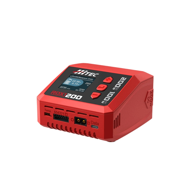 RDX1 200 Charger AC/240V 100W, DC 6-30V/200W, 6S Li/HV/FE/Ion, Nixx 1-15, PB