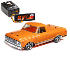 1972 Chevy C10 Pickup, 1/10 4WD V100 RTR, Orange plus 5000mAh 2S 7.4V Smart G2