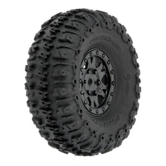 1/24 Trencher F/R 1.0" Tires Mounted 7mm Black Impulse (4): SCX24 by Proline