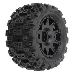 1/18 Badlands MX 1.85" F/R MTD 12mm Black Raid: Granite GROM by Proline