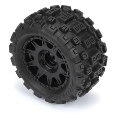 1/18 Badlands MX 1.85" F/R MTD 12mm Black Raid: Granite GROM by Proline