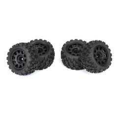 1/18 Badlands MX 1.85" F/R MTD 12mm Black Raid: Granite GROM by Proline