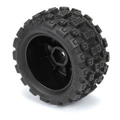 1/18 Badlands MX 1.85" F/R MTD 12mm Black Raid: Granite GROM by Proline