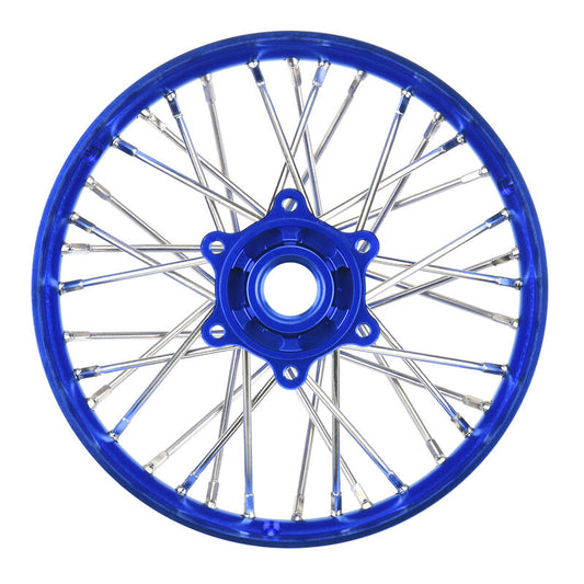 1/4 Pro-Spec Aluminum V2 Bead Rear Wheel, Assembled, Blue: Promoto-MX by Proline