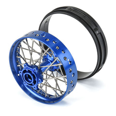 1/4 Pro-Spec Aluminum V2 Bead Rear Wheel, Assembled, Blue: Promoto-MX by Proline