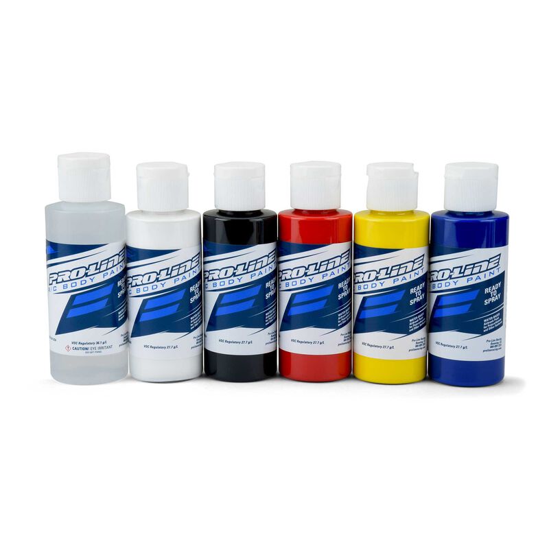 RC Paint Primary Color Set -Rdc,Wht,Blk,Rd,Ylw,Bl by Proline