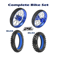 1/4 Pro-Spec Aluminum V2 Bead Complete Bike F/R Wheel/MX33 Tire Combo Set