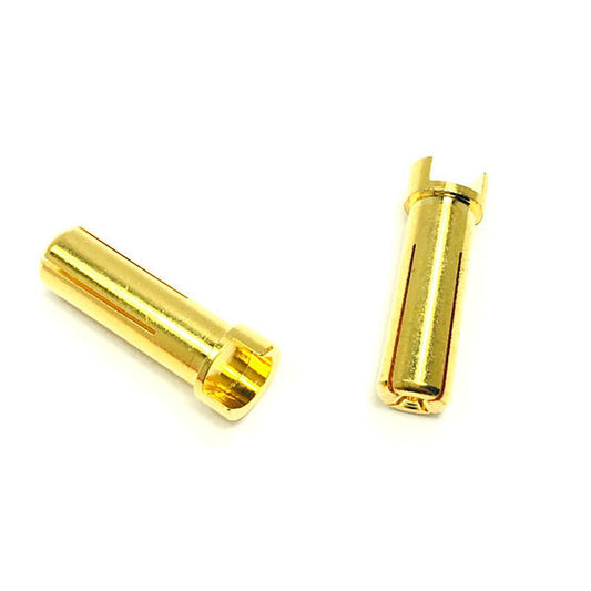 5mm Male Gold Bullet Connectors 2pcs by Trinity