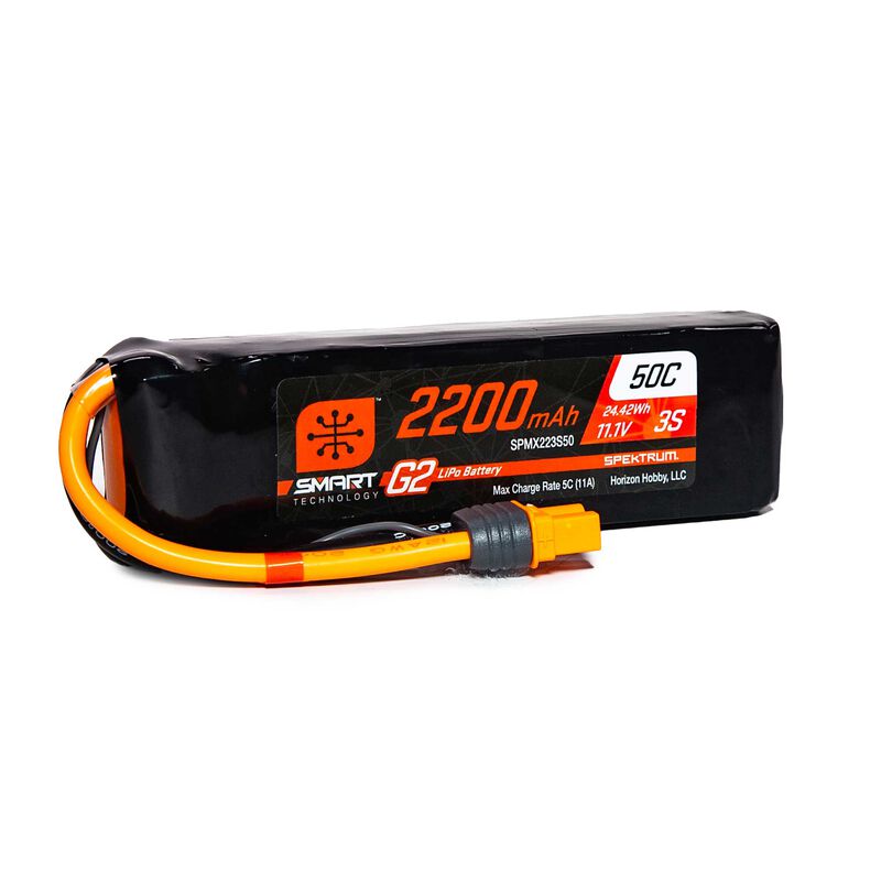 2200mAh 3S 11.1V Smart G2 LiPo 50C; IC3 by Spektrum