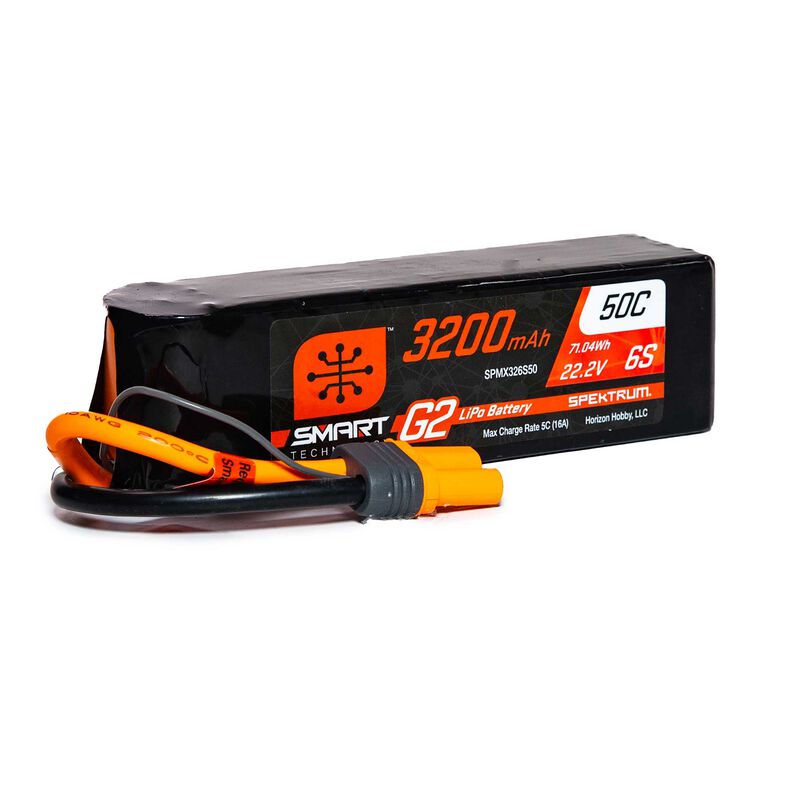 3200mAh 6S 22.2V Smart G2 LiPo 50C; IC5 by Spektrum