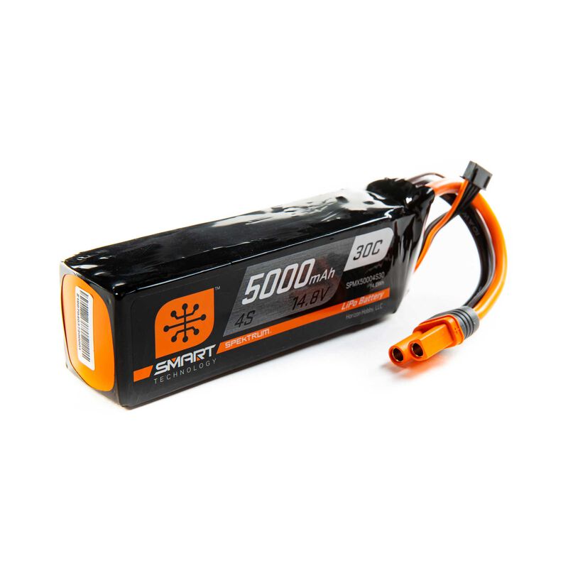 5000mAh 4S 14.8V Smart LiPo 30C; IC5 by Spektrum