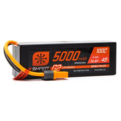 5000mAh 4S 14.8V Smart G2 LiPo 100C IC5 Hardcase by Spektrum