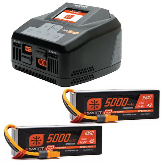 Smart Powerstage 8S Surface Bundle: (2) G2 5000mAh 4S LiPo IC5 Battery & S2100