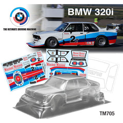 TM705 1/10 Mini BMW 320i, GR5 Decal Set, WB 210mm, Width 165mm