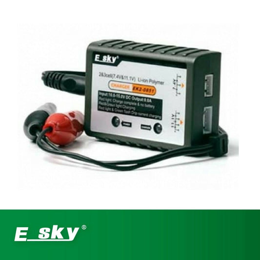 Li Pol Balance Charger for 2-3 cells (7.4-11.1V) Output 0.8A, input 12-15VDC