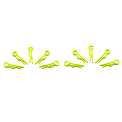 Small Body Clip 1/10 - Fluorescent Yellow (10)