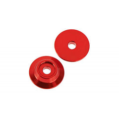 AR320215 Wing Button Aluminum Red (2) by ARRMA