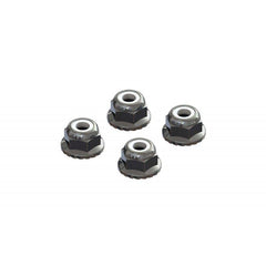 AR708008 Flanged Nyloc Locknut 4mm Silver (4) by ARRMA