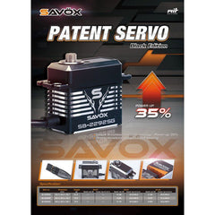 Savox SB-2292SG Black Edition 45kg, 0.07sec @ 8.4v Monster Torque Brushless