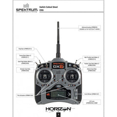 DX6i Dual Rate Switch/Gear Fits New DX6 & DX6I