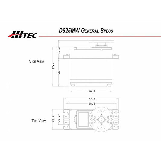 D625MW STD MG, Digital, WV, HR, H25T, PRG, 6.3kg/cm 0.20 4.8V, 8.80kg/cm 0.15