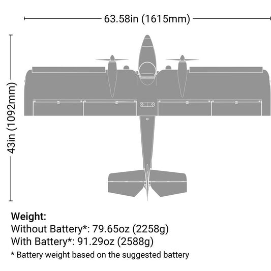 Twin Timber 1.6m BNF Basic with AS3X and SAFE Select by Eflite