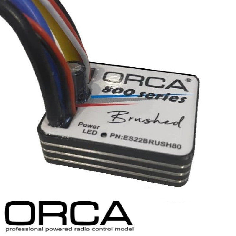 ORCA 800 SERIES 80A WATERPROOF BRUSHED ESC and Program Card.